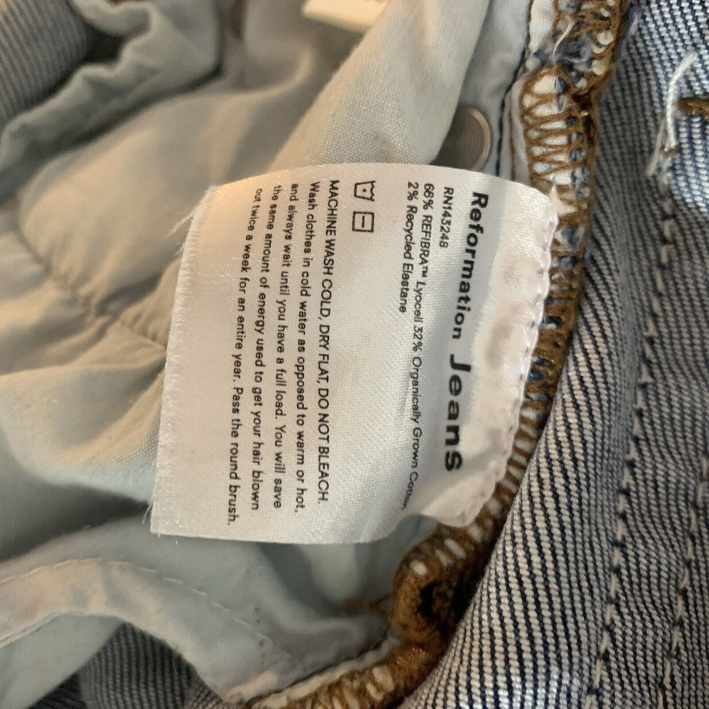 Reformation Jeans JEANS Sz 29 Women's  High Rise Skinny Blue Denim Syracuse 8222 - Picture 12 of 12